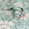 Holden Decor Vintage Floral Wallpaper Soft Teal