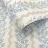 Holden Décor Foliage Stripe Neutral / Blue Wallpaper