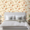 Design ID Fabric Touch Flower Cream & Orange Wallpaper