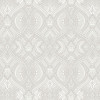 Hoopla Walls Elegance Ogee Damask Wallpaper - Grey