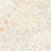 Hoopla Walls Eden Lily Ogee Wallpaper - Natural Stone