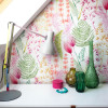 Ohpopsi Jardin Summer Ferns Wallpaper Coral Pink