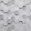 Origin Murals Metal Hexagons Mural Silver - Medium (300cm x 240cm)