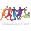 Origin Murals Geo Footballers Mural Multi - Medium (300cm x 240cm)