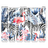 Origin Murals Zemingo Mural Cobalt & Coral - Medium (300cm x 240cm)