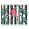 Origin Murals Flamingo Stripe Mural Multi - Medium (300cm x 240cm)