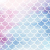 Origin Murals Watercolour Mermaid Scales Mural Pastel - Medium (300cm x 240cm)