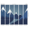 Origin Murals Snowy Mountain Valley Mural Steel Blue - Medium (300cm x 240cm)