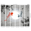 Origin Murals Watercolour Koi Mural Graphite - Medium (300cm x 240cm)