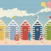 Origin Murals Beach Huts Mural Multi - Medium (300cm x 240cm)