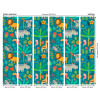 Origin Murals Jungle Animals Mural Teal - Medium (300cm x 240cm)
