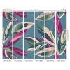 Origin Murals Botanical Calathea Leaves Mural Blue - Medium (300cm x 240cm)