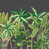 Origin Murals Tropical Palm Leaves Mural Black - Large (350cm x 280cm)