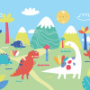 Origin Murals Dinosaur Land Mural Green - Medium (300cm x 240cm)