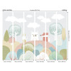 Origin Murals Woodland Friends Mural Grey - Medium (300cm x 240cm)