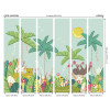 Origin Murals Jungle Animals Mural Blue - Medium (300cm x 240cm)