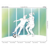 Origin Murals Girls Playing Football Mural Green - Medium (300cm x 240cm)