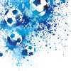 Origin Murals Football Splash Mural Blue - Medium (300cm x 240cm)