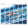 Origin Murals Sports Cars Mural Blue - Medium (300cm x 240cm)
