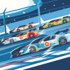 Origin Murals Sports Cars Mural Blue - Medium (300cm x 240cm)