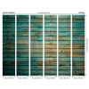 Origin Murals Rustic Wood Effect Mural Blue - Medium (300cm x 240cm)