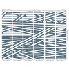 Origin Murals Striped Criss Cross Pattern Mural Blue - Medium (300cm x 240cm)