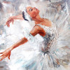 Origin Murals Ballerina Mural Grey - Medium (300cm x 240cm)