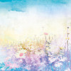 Origin Murals Daisy Meadow Mural Purple - Medium (300cm x 240cm)