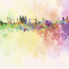 Origin Murals Watercolour London Skyline Mural Multi - Medium (300cm x 240cm)
