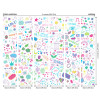 Origin Murals Social Doodle Text Mural Purple - Medium (300cm x 240cm)