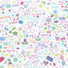 Origin Murals Social Doodle Text Mural Purple - Medium (300cm x 240cm)