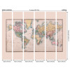 Origin Murals Historic World Map Mural Natural - Medium (300cm x 240cm)