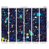 Origin Murals Space Doodle Text Mural Navy Blue - Medium (300cm x 240cm)