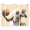 Origin Murals Graphic Basketball Player Mural Orange - Medium (300cm x 240cm)