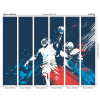 Origin Murals American Footballers Paint Splash Mural Blue - Medium (300cm x 240cm)