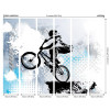 Origin Murals BMX Biking Mural Medium Blue (300cm x 240cm)