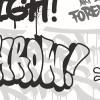 Origin Murals Mono Graffiti Mural Medium Black and White (300cm x 240cm)