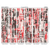 Origin Murals Letterpress Graffiti Mural Medium Red and Black (300cm x 240cm)