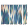 Origin Murals Ikat Zig Zag Mural Medium Indigo Blue (300cm x 240cm)