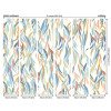 Origin Murals Willow Leaves Mural Medium Denim Blue and Apricot (300cm x 240cm)