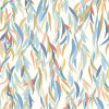 Origin Murals Willow Leaves Mural Medium Denim Blue and Apricot (300cm x 240cm)