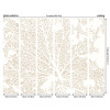 Origin Murals Skeleton Leaf Mural Medium Natural Linen (300cm x 240cm)