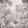 Origin Murals Jungle Trees Mural Medium Black and White (300cm x 240cm)