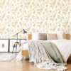 Ohpopsi Laid Bare Pomegranate Trail Wallpaper Linen Mix
