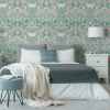 Holden Decor Vintage Floral Wallpaper Soft Teal