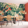 Ohpopsi Icon Textured Palm Wall Mural Olive & Rust