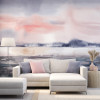 Ohpopsi Seasons Sunset Wall Mural Inky Blush