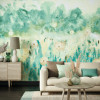 Ohpopsi Seasons Meadow Wall Mural Jade & Linen