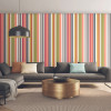 Ohpopsi So Stripey Barcode Wallpaper Olive Mix