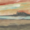 Ohpopsi Seasons Horizon Wall Mural Apricot & Seafoam